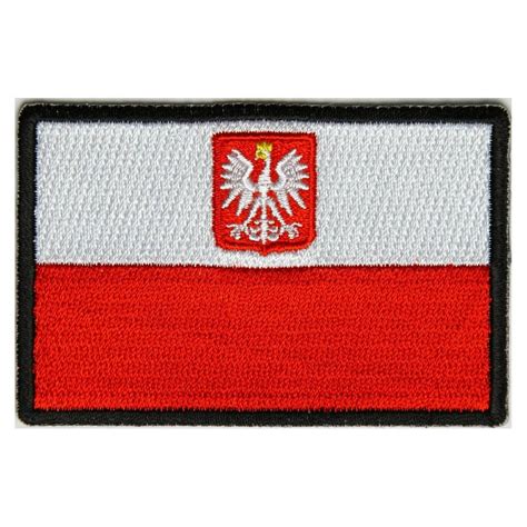 poland flag patch embroidered